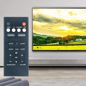 Resim VCQ9140 Yedek Soundbar Uzaktan Komutanı Yamaha YAS-109 YAS-209 ATS-2090 ATS-1090 YAS-109BL YAS-209BL Ön Surround Ses Çubuğu Ses Hoparlörü Ev Sineması Sistemi YAS109 için Uyumlu 