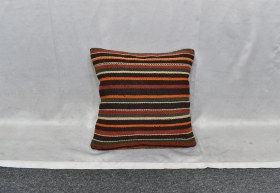 Resim Zehra Abla Halı Yeni El Dokuma Dekoratif Kilim Kırlent Yastık Kılıfı 6539 Çok Renkli 