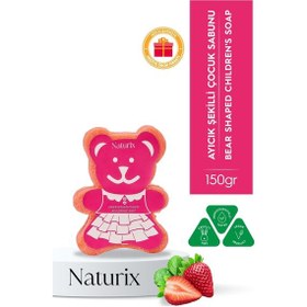 Resim Ayıcık Şekilli Süngerli Çilekli Çocuk Sabunu Hassas Ciltler İçin Yumuşak Bakım - 150 Gr 