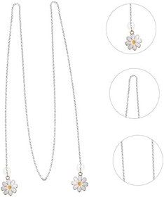 Resim Gözlük Dekoratif Zincir Kulaklık Tutucu Zincir Kulaklık Zinciri Yumuşak Cilt Dostu Metal Kayış Kayıp Kulaklıklar Için Daisy Spor Için 