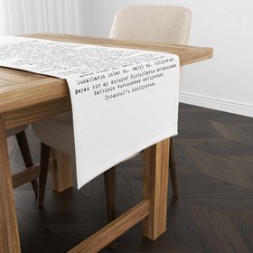 Resim İstanbul'u Dinliyorum - Şiir Runner Örtü - 40 cm x 140 cm 