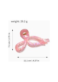 Resim Fiyonk Model Pembe Renk 11 Cm Asetat Mandal Toka Pembe 