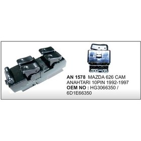 Resim Cam Dugmesi Sol Dortlu Mazda 626 504628039 