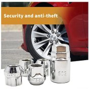 Resim Lemestar Paslanmaz Çelik Tekerlek Kilidi - Gümüş Renk, 250g Paket, 12.5x13.5x3.5cm Boyut 