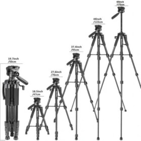 Resim Neepho Profesyonel Tripod Bluetooth Kumanda, Telefon Tutucu ve Çantalı Tripod 175 cm 