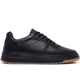 Resim Derimod Erkek Siyah Bağcıklı Kalın Tabanlı Deri Sneaker,Kışlık Spor Ayakkabı 25WFD660118 