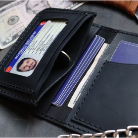 Resim Derici Amca Motorcu Cüzdanı/Biker Wallet Siyah 