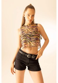 Resim Defacto Coool Loose Fit Desenli Tül Atlet B0241AX23HSBK81 