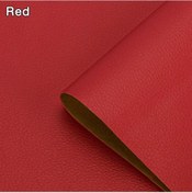 Resim Kendinden Deri İçin Onarım Yama Bant Ev Dıy Fix Kanepe Moto Araba Koltuğu Red 100x138cm 