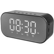 Resim W02 Dijital Çalar Saat Masa Saati FM Bluetooth Hoparlör 