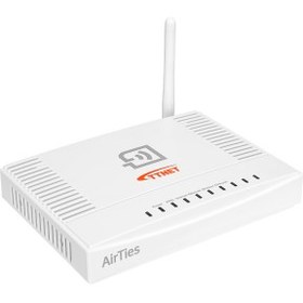 Resim AIRTIES RT-206v4, 1 Port, 2.4Ghz Wifi, 150Mbps, 1x Anten, ADSL2 MODEM (TTNET Kutulu) 