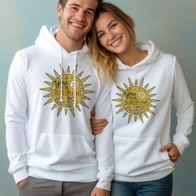 Resim Güneşimsin Kapşonlu Sevgili Sweatshirt 