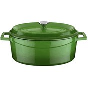 Resim Lava Trendy Serisi 21x27 CM Döküm Yeşil Oval Tencere LV O TC 27 K2 G 