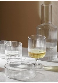 Resim The Mia Çizgili Cam Kadeh 250 Ml 