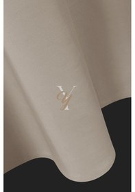 Resim İpek Kadife Fon Perde V-02 Ekru Ekru 