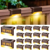 Resim 16 adet Güneş Enerjili Basamak Lambaları - Bahçe, Veranda ve Çit için Parlak LED Yolu Lambaları - İç/ Dış Kullanım, Kablosuz, Dayanıklı Tasarım, Güneş Enerjili Dış Lambalar, Veranda Aydınlatması, Modern Aydınlatma, Güneş Şarj Edilebilir Lambalar 