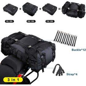 Resim Rhinowalk Su Geçirmez Motosiklet Kuyruk Çantası 