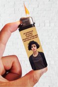 Resim SARANG Çakmak Yalan Dünya Eylem Bağımlılık Baskılı Klasik Gazlı Çakmak 