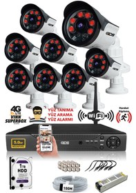 Resim IDS DS-2015HD-SET8-1TB 8 Kameralı 1080P Full HD 5 MP Sony Lensli Kamera Seti - 2015 