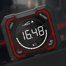 Resim Badem10 Dijital Manyetik Açı Ölçer Alüminyum Gövdeli Lazerli Type-C Şarj Girişli Yüksek Hassasiyetli 