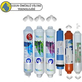 Resim Pemax Water Solutions Kapalı Kasa Su Arıtma Cihazlarına Uygun Sertifikalı 6'lı Pallas Mebran Purefer Set 