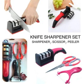 Resim 3'lü Mutfak Seti Bileme + Makas + Soyacak Egonex 