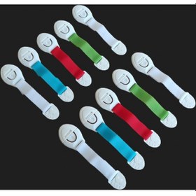 Resim Demet Home Uzunluk Ayarlı Çocuk Çekmece Dolap Emniyet Kilidi Çok Renkli 10'lu Çok Renkli 