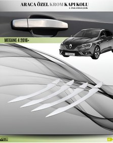 Resim ACK Dizayn RENAULT MEGANE 4 2016+ ARACA ÖZEL KROM KAPI KOLU PASLANMAZ ÇELİK A+ 