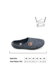 Resim Gezer Erkek Kışlık Pu Rahat Taban Ev Bahçe Gondol Terlik Siyah 