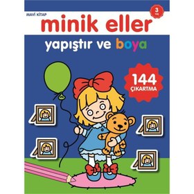 Resim Minik Eller Yapıştır Ve Boya - Mavi Kitap 