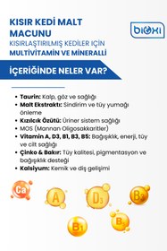 Resim Bioxi Kısırlaştırılmış Kediler Için Multivitamin Ve Mineralli, Kısır Kedi Malt Macunu 100 gr 