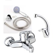 Resim Hay Banyo Bataryası Lavabo Bataryası Ve Duş Seti Krom 