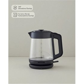 Resim Cmk 6001 Cam Çay Makinesi Siyah 