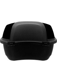 Resim WHEELIE XT01-B 32 Litre Motosiklet Arka Çanta Siyah Parlak Su Geçirmez ABS Top Case Çift Kilitleme Üniversal 