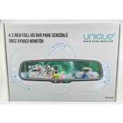 Resim Unique ® Uq-043lap Full Hd Dvr Geri Görüş Kameralı Park Sensorlu Dikiz Ayna Monitör 