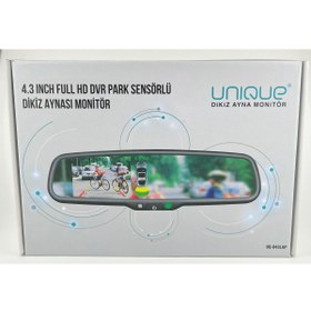 Resim Unique ® Uq-043lap Full Hd Dvr Geri Görüş Kameralı Park Sensorlu Dikiz Ayna Monitör 