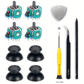 Resim PS5 Kolu Tamir Kiti İçin, Vidalamalı Metal 3D Rocker Başlığı, PS5 3D Analog Joystick Yedek Parça Kiti İçin Uzaktan Kumanda Sensörlü Montaj Aksesuarları, PlayStation 5 DualSense Kolu İçin Elektronik Bileşenler İçerir, Pil Gerektirmez 