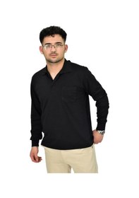 Resim Dynamo Erkek Büyük Beden Mevsimlik Polo Yaka Sweatshirt 1-6830 Bgl-st04415 Siyah 