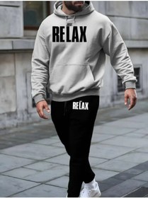 Resim LAND MODA Unisex Kapüşonlu 2 Iplik kışlık kalın Basic Eşofman Takımı 