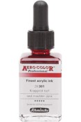 Resim salesalbutik Aero Color Professional Akrilik Airbrush Mürekkebi 28 ml 301 Red Madder Dark 