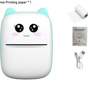 Resim Kablosuz Bağlantı Özellikli Taşınabilir Mini Termal Yazıcı, Usb Şarj Edilebilir 