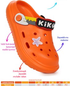 Resim Kiko Kids Printed Eva Plaj Havuz Okul Kreş Erkek Çocuk Terlik 