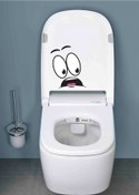 Resim Sim Tasarım Klozet Kapağı Veya Banyo Stickerı 
