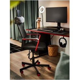 Resim IKEA oyuncu masası, siyah, 140x80 cm 