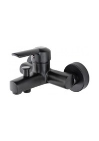 Resim Mat Siyah Delta Banyo Duş Bataryası Ağır Gövde Garantili Musluk Siyah 