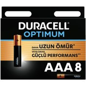 Resim Optimum 8li AAA İnce Kalem Pil 