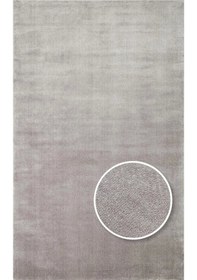 Resim Eko Halı Majesty Mj 04 Sky Grey Düz Desenli El Emeği İle Özel Tezgahlarda Üretilen Yün Viskon Tencel Gri 
