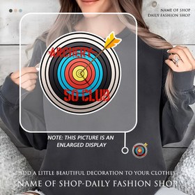 Resim Okçuluk Sticker, Mükemmel Yuvarlak, 50 puanlı ısı transferi çıkartmaları, tişörtler, maskeler, şapkalar, kot pantolonlar, sırt çantaları, yastık kılıfları vb. için uygun olan ısı transferi çıkartmaları 