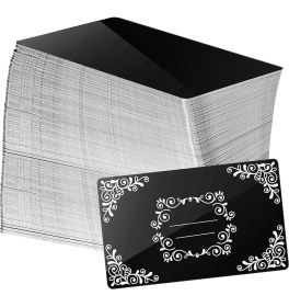 Resim Brevity Finds 180 Adet Metal Gravür Boşlukları Renkli Alüminyum Levha Lazer Gravür Kartvizit Gravürü Kendin Yap Hediye Kartları A (Yurt Dışından) 