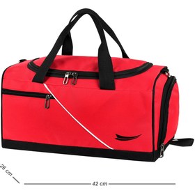 Resim barberri Tam Astarlı Çok Gözlü Termal Bölmeli Ayakkabılık Bölmeli Spor ve Seyahat El ve Omuz Çantası 42 CM 